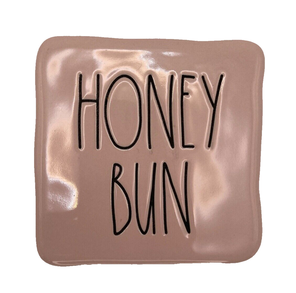 Soft Pink Rae Dunn Ceramic "Honey Bun" Coaster Trivit 1 Piece Pre-owned
